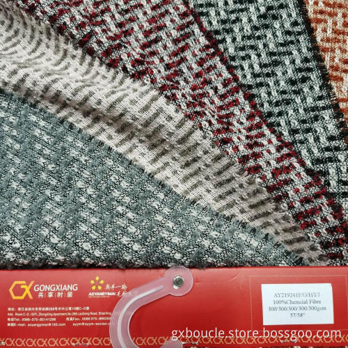 Boucle Fashion woven design with Lurex fabric